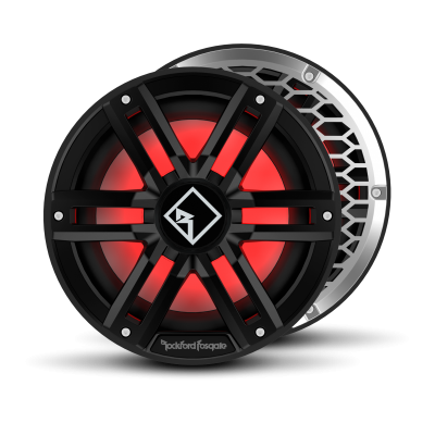 Rockford Fosgate DVC 2Ω Color Optix Infinite Baffle Marine Subwoofer in Black - M2D2-10IB