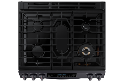 30" Samsung 6.0 Cu. Ft. Gas Range With True Convection And Air Fry in Black Stainless Steel - NX60T8511SG