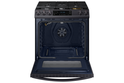 30" Samsung 6.0 Cu. Ft. Gas Range With True Convection And Air Fry in Black Stainless Steel - NX60T8511SG