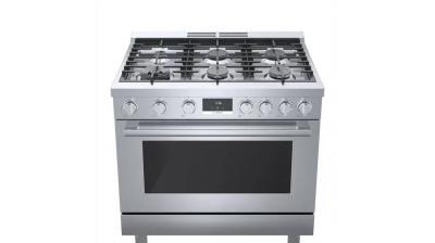 36" Bosch 800 Series Freestanding Gas Range With 6 Burners In Stainless Steel - HGS8655UC