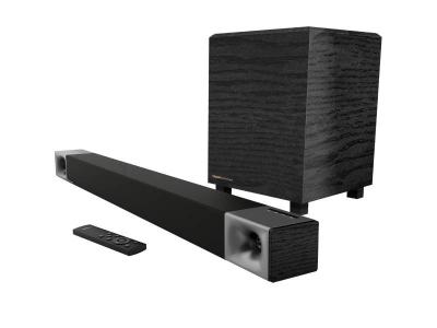 Klipsch Sound Bar and Wireless Subwoofer in Black - CINEMA400