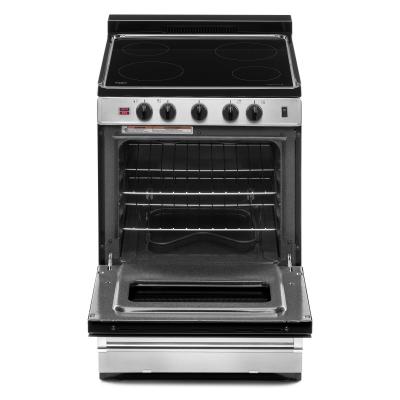 24" Whirlpool Freestanding Electric Range with Upswept SpillGuard  Cooktop - YWFE50M4HS