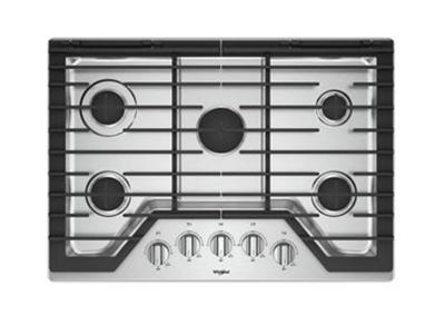 30" Whirlpool Gas Cooktop in Stainless Steel With 5 Burners - WCG77US0HS
