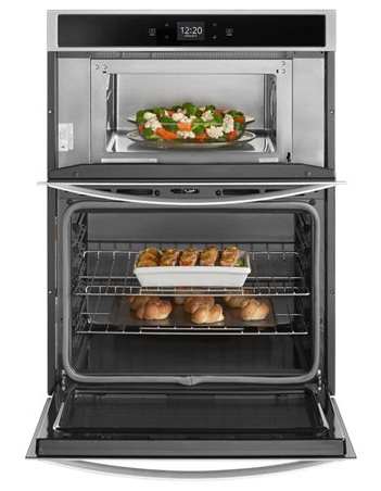 27" Whirlpool 5.7 Cu. Ft. Smart Combination Wall Oven With Touchscreen - WOC54EC7HS