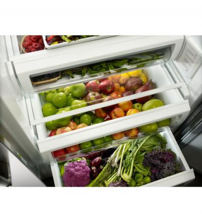 48" KitchenAid 30.0 Cu. Ft. Built-In Side by Side Refrigerator With PrintShield Finish - KBSN608EBS