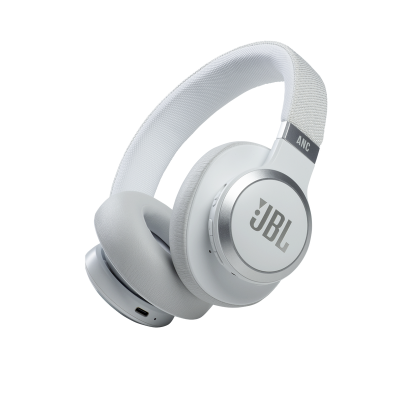 JBL Wireless Over-ear Noise Cancelling Headphones in White - Live 660NC (W)