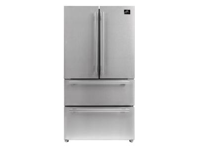 36" Forno Alta Qualita Freestanding French Door Refrigerator With Ice Maker - FFRBI1820-36S