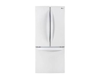 30" LG 21.8 cu.ft. Capacity French Door Refrigerator in White  - LRFNS2200W