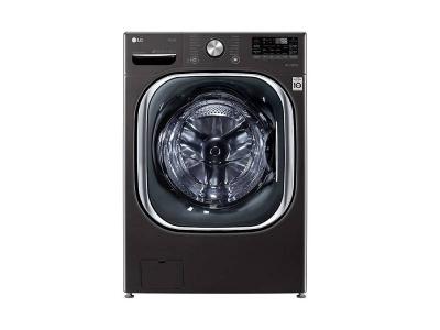 27" LG Smart Front Load Washer With 5.8 cu. ft. Capacity  ColdWash in Black Steel - WM4500HBA