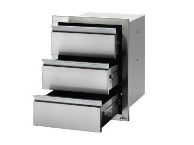 Napoleon 18" x 24" Triple Drawer in Stainless Steel - BI-1824-3DR