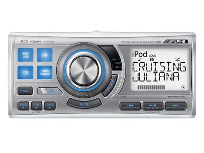 ALPINE  WATERPROOF 1-8DIN MARINE CD RECEIVER CDA-118M 