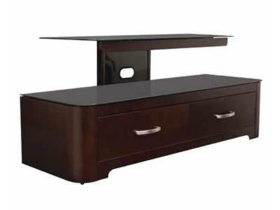 Sonora Flat Panel TV Stand With Wood And Glass In Dark Brown - S69P50B