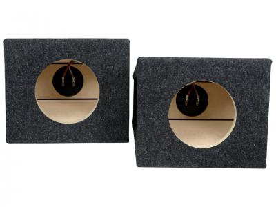 Pair Of 6.5-Inch Home Audio Woofers With Speaker Cabinets, Replacement Stereo Speakers