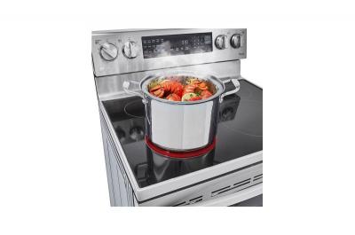 30" LG 6.3 Cu. Ft. Air Fry InstaView ThinQ Electric Range In Smudge Resistant Stainless Steel - LREL6325F