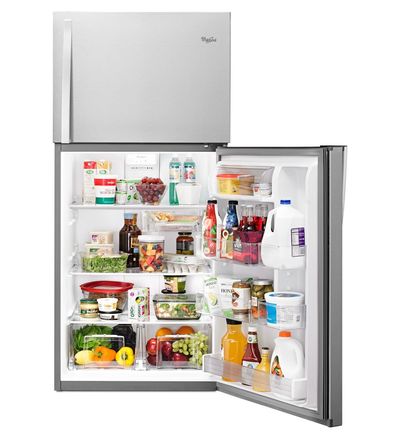 30" Whirlpool 19.2 Cu.Ft. Top-Freezer Refrigerator With LED Interior Lighting - WRT549SZDB