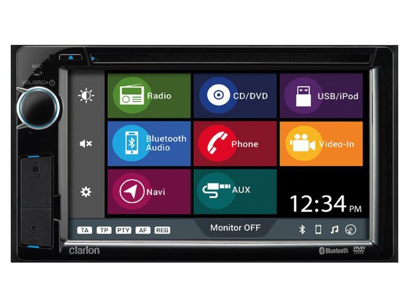 Clarion NX387 2-Din Dvd Multimedia Station With Built-in Navigation