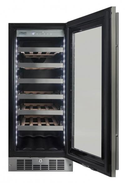 15" Silhouette Built-in Column 27 Bottles Wine Cooler - SPRWC031D1SS