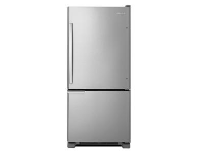 30" Amana 18 Cu. Ft. Wide Bottom-Freezer Refrigerator With Garden Fresh Crisper Bins - ABB1921BRM