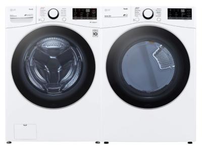 27" LG Front Load Smart Washer And Electric Dryer With Built-In AI Sensor Dry - WM3600HWA-DLE3600W