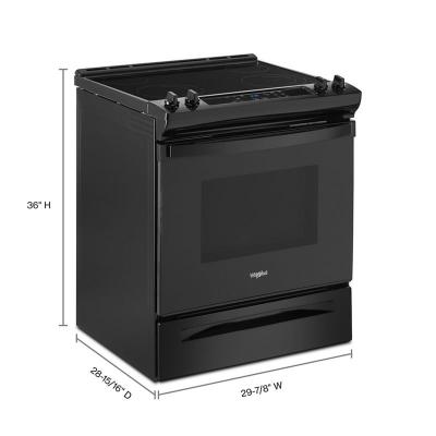 30" Whirlpool 4.8 Cu. Ft. Electric Range With Frozen Bake Technology In Black - YWEE515S0LB