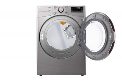 27" LG 7.4 Cu. Ft. Front Load Electric Dryer With Built-In AI In Graphite Steel - DLEX3850V