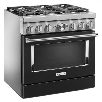 36" KitchenAid 5.1 Cu. Ft. Smart Commercial-Style Dual Fuel Range With 6 Burners - KFDC506JBK