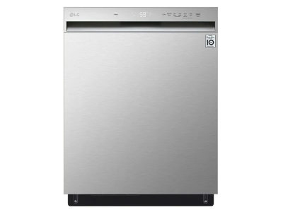 24" LG Front Control Dishwasher with LoDecibel Operation QuadWash Dynamic Dry and EasyRack - LDFN3432T