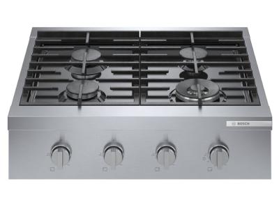 30" Bosch 800 Series Professional Rangetop With 4 Burner In Stainless Steel - RGM8058UC