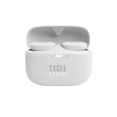 JBL True Wireless Noise Cancelling Earbuds in White - JBLT130NCTWSWAM