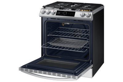 30" Samsung 6.0 Cu.Ft. Slide-in Gas Range with 22K Double Burner and Air Fry - NX60BB871112AA