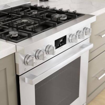 30" Bosch 800 Series Freestanding Gas Range With 5 Burners In Stainless Steel - HGS8055UC