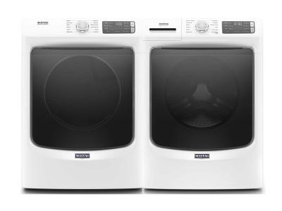 27" Maytag 5.5 Cu. Ft. Front Load Washer And 7.3 Cu. Ft. Front Load Gas Dryer With Quick Dry Cycle - MHW6630HW-MGD6630HW