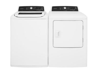 27" Frigidaire 4.1 Cu. Ft. High Efficiency Top Load Washer And 6.7 Cu. Ft. Free Standing Electric Dryer - FFTW4120SW-CFRE4120SW