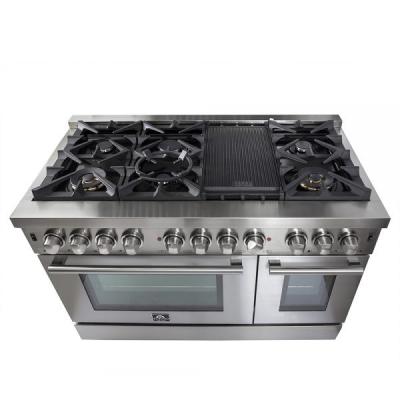 48" Forno Gas Range with 240V Electric Oven Dual Fuel Free-Standing Pro-Style Range - FFSGS6188-48