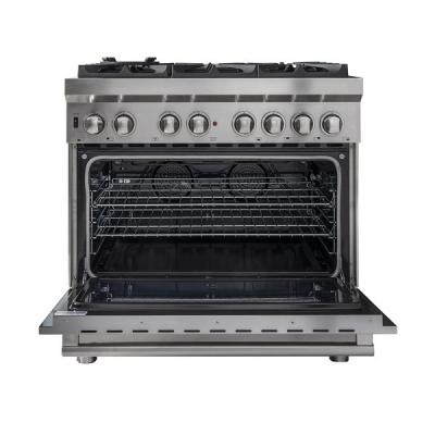 36" Forno Gas Range with Electric Oven Dual Fuel Free-Standing Pro-Style Range - FFSGS6188-36