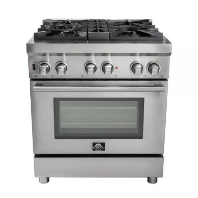 30" Forno Gas Range with Electric Oven Dual Fuel Free-Standing Pro-Style Range - FFSGS6188-30