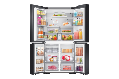 36" Samsung 29 Cu. Ft. Bespoke 4-Door Flex French Door Refrigerators With Gray Matte Glass Panel - F-RF29A9673131