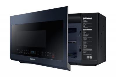 30" Samsung 2.1 Cu. Ft. Bespoke Over-the-Range Microwave In Navy Steel - ME21A706BQN/AC