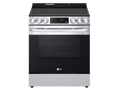 30" LG 6.3 Cu. Ft. Smart Wi-Fi Enabled Fan Convection Electric Slide-in Range - LSEL6333F