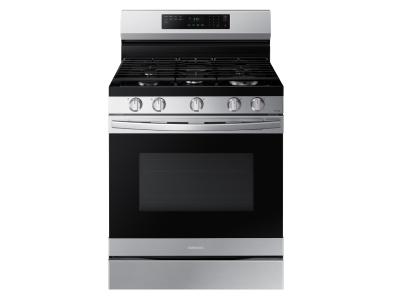30" Samsung 6.0 Cu. Ft. Freestanding Gas Fan Convection Range With Wi-Fi And Air Fry - NX60A6511SS