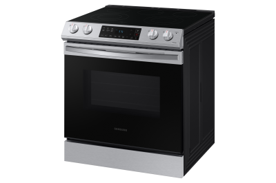 30" Samsung 6.3 Cu. Ft. Electric Range With Slide-in Design In Stainless Steel - NE63T8111SS/AC