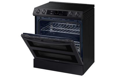 30" Samsung 6.3 Cu. Ft. Electric Range With Flex Duo And Air Fry In Black Stainless Steel - NE63T8751SG/AC