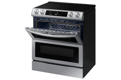 30" Samsung 6.3 Cu. Ft. Electric Range With Flex Duo And Air Fry In Stainless Steel - NE63T8751SS/AC