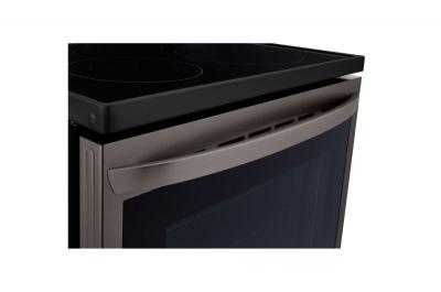 30" LG 6.3 Cu. Ft. Air Fry InstaView ThinQ Electric Range In Black Stainless Steel - LREL6325D