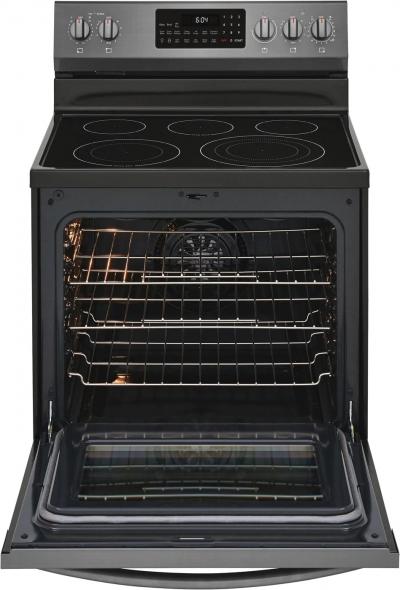 30" Frigidaire Gallery 5.7 Cu. Ft. Freestanding Electric Range With Air Fry In Black Stainless Steel - GCRE306CAD