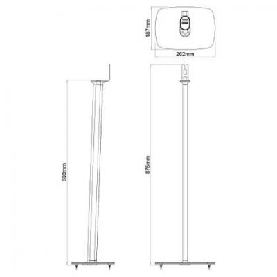 Flexson Floorstands For Sonos Play:1 In White - FLXP1FS2011