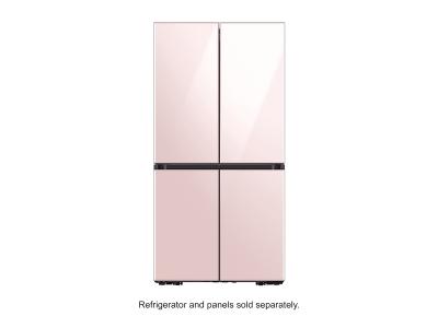 Samsung Bespoke 4-Door Flex Refrigerator Panel in Rose Pink Glass - RA-F18DBB32/AA