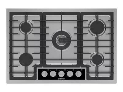 30" Bosch Benchmark FlameSelect Gas Cooktop in Stainless Steel - NGMP058UC