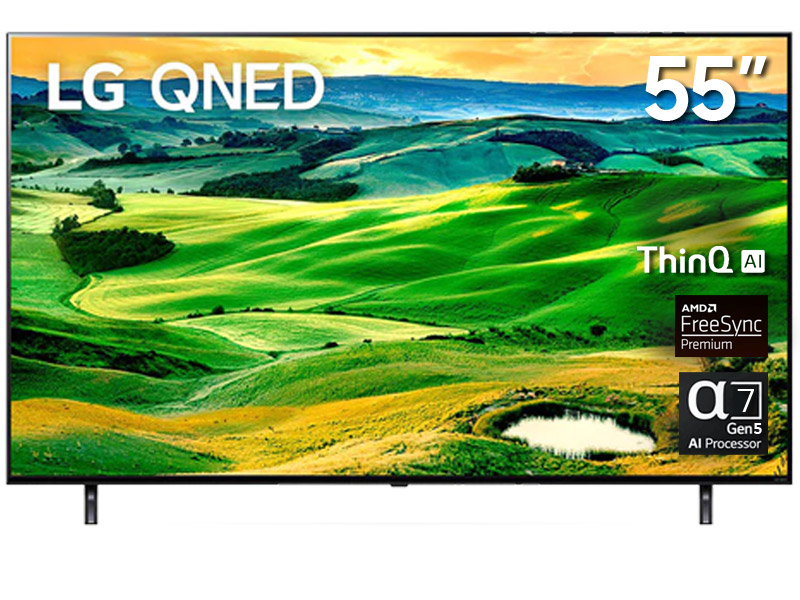 LG 55” QNED85 4K QNED w/ ThinQ AI - 55QNED85UQA