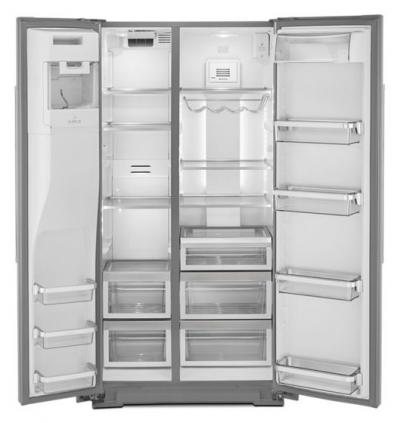 36" KitchenAid 22.6 Cu. Ft. Counter Depth Side-by-Side Refrigerator - KRSC703HPS
